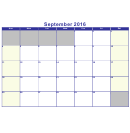 Calendar Template - September 2016