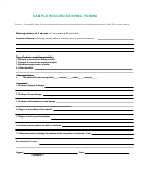 Sample Record Keeping Forms
