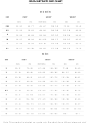 Orca Wetsuits Size Chart