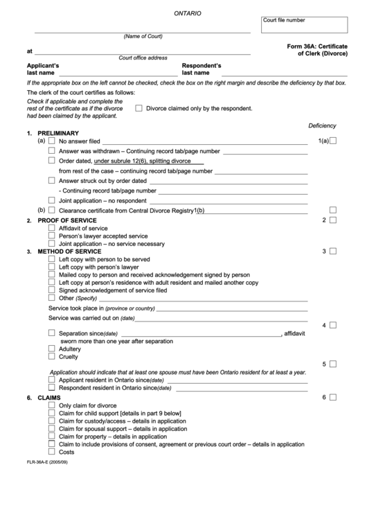 Fillable Certificate Of Clerk Printable Pdf Download