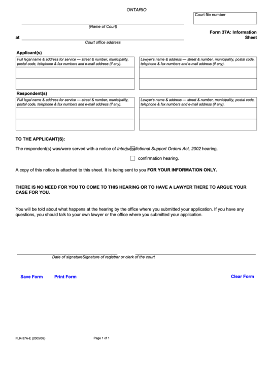 Fillable Information Sheet Printable pdf