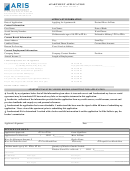 Apartment Application Form