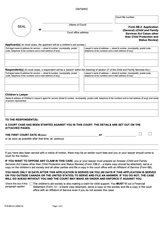 Fillable Application Form 8b.2 printable pdf download