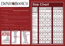 Deniro Boot Co. Size Chart