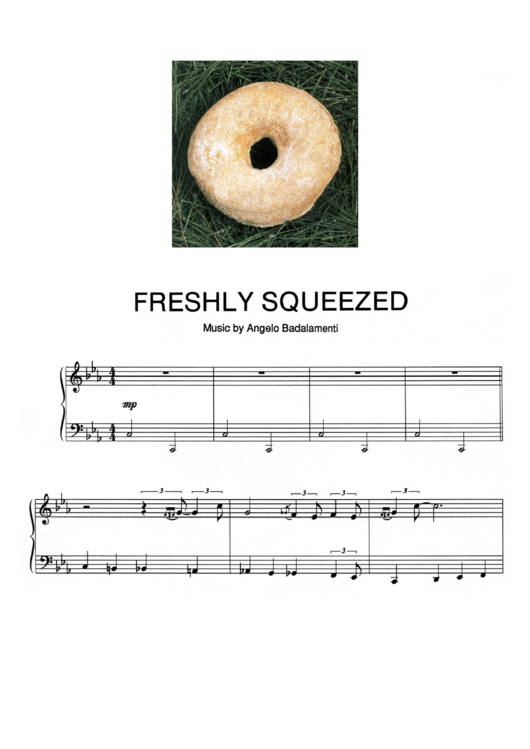 Freshly Squeezed By Angelo Badalamenti Printable pdf