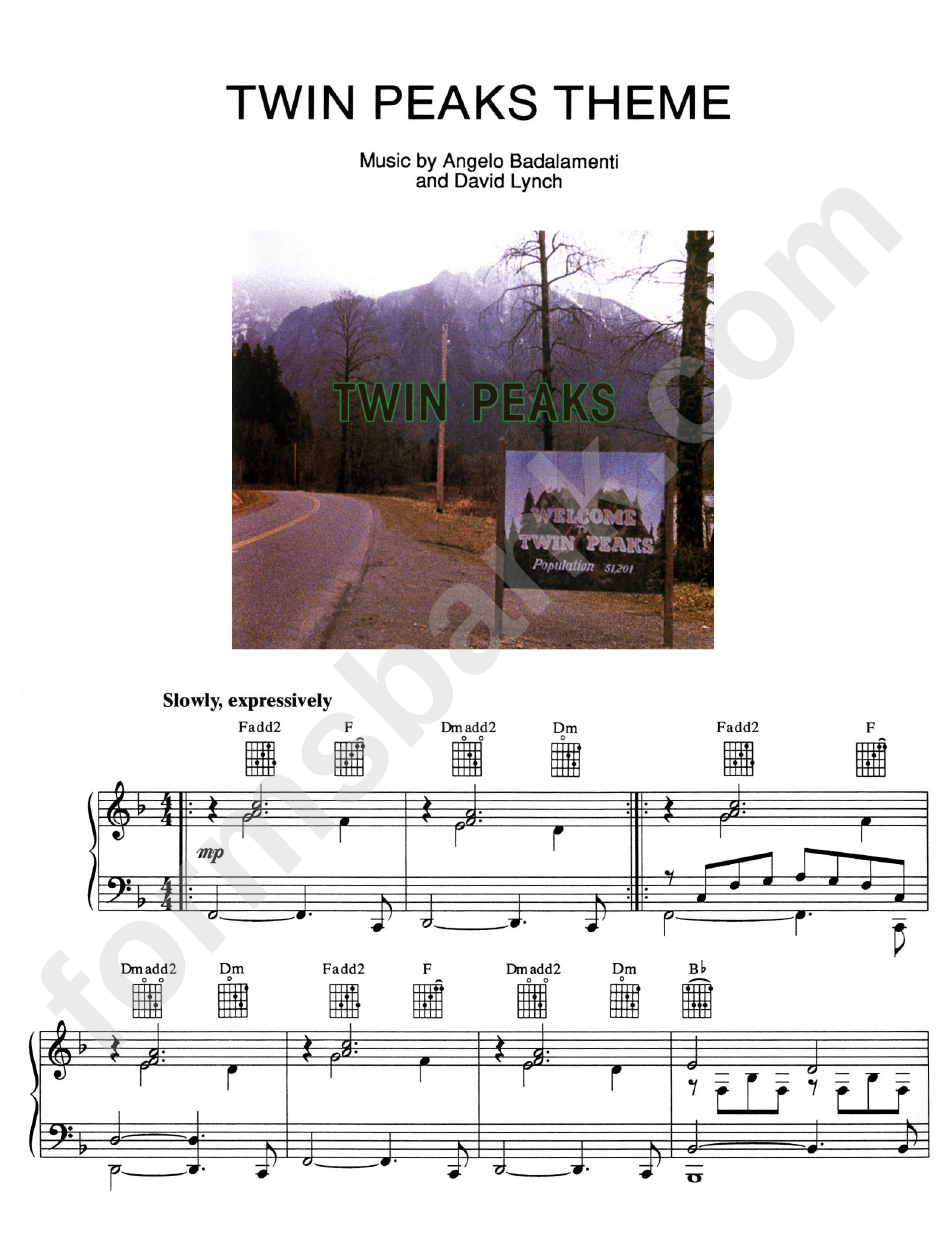The Twin Peaks Theme By Angelo Badalamenti And David Lynch
