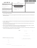 Form Llc-35.15 - Articles Of Dissolution Formillinois Limited Liability Company Act - Illinois Secretary Of State