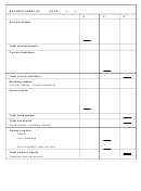 Balance Sheet Template (in Narrative Format)