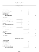 Business Balance Sheet