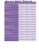 Balance Sheet Template - Purple