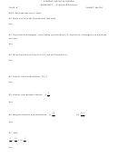 Worksheet Of Math (fractions & Decimals)