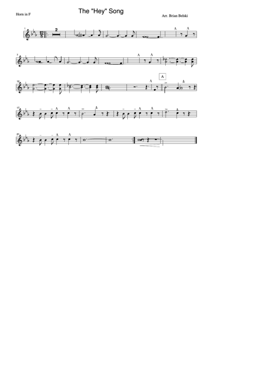 The "Hey" Song Printable pdf