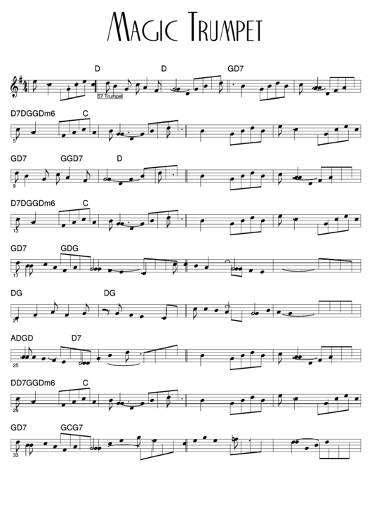 Magic Trumpet Printable pdf