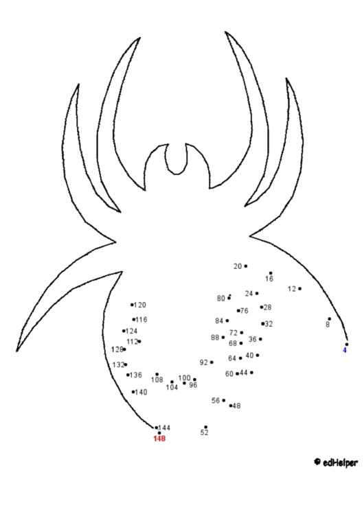 Halloween Count By 4s Dot-To-Dot Sheets Printable pdf