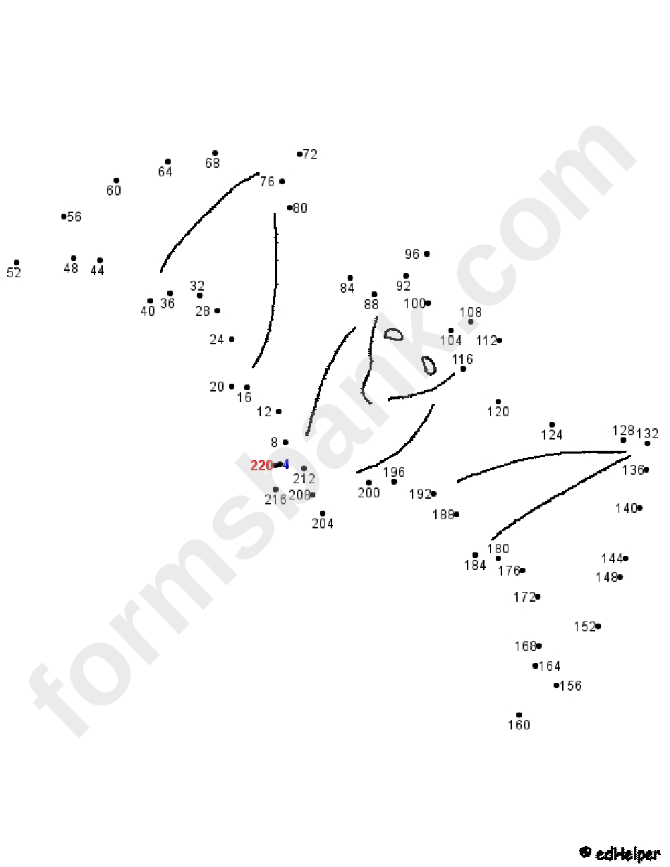 Halloween Count By 4s Dot-To-Dot Sheets