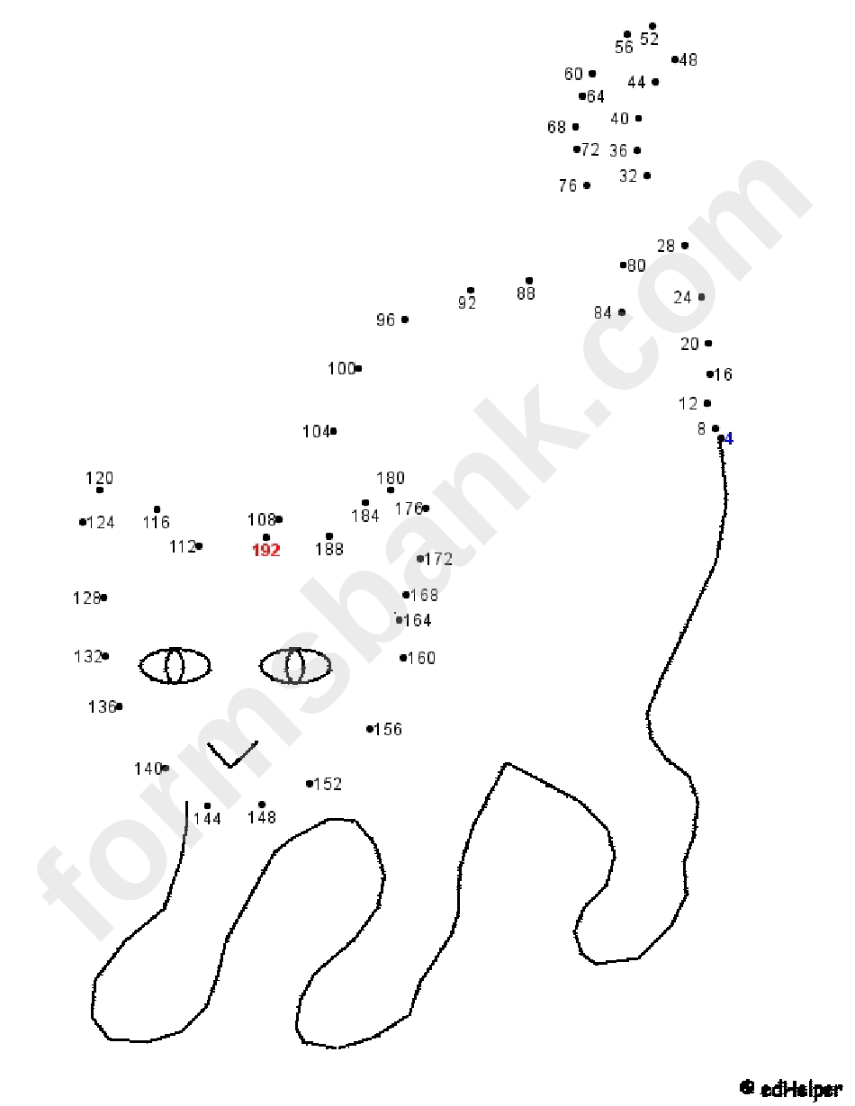 Halloween Count By 4s Dot-To-Dot Sheets