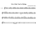 Kris Allen - Live Like You're Dying Recorder Sheet Music