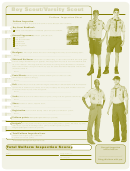 Boy Scout Uniform Inspection Sheet