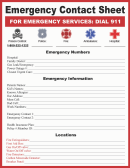 Emergency Contact Sheet