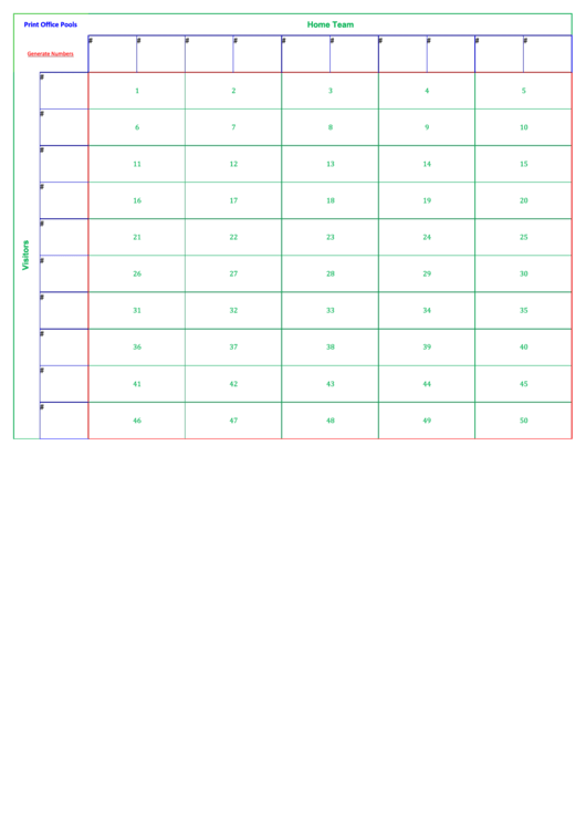 Football Pool Sheets 5 Printable pdf