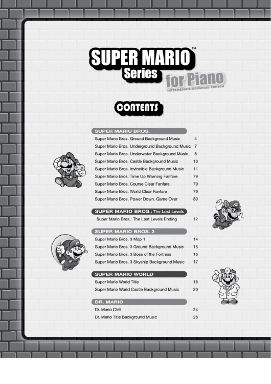 Super Mario Ground Background Music By Koji Kondo Printable pdf