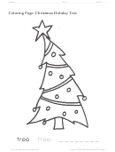 Christmas Holiday Tree Coloring Page