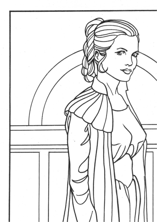 Star Wars Coloring Sheets Leya Printable pdf