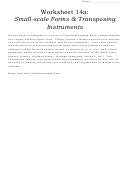 Small Scale Forms - Transposing Instruments