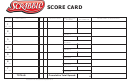 Scrabble Score Card