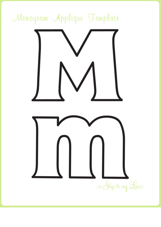 Letter M Alphabet Templates Printable pdf