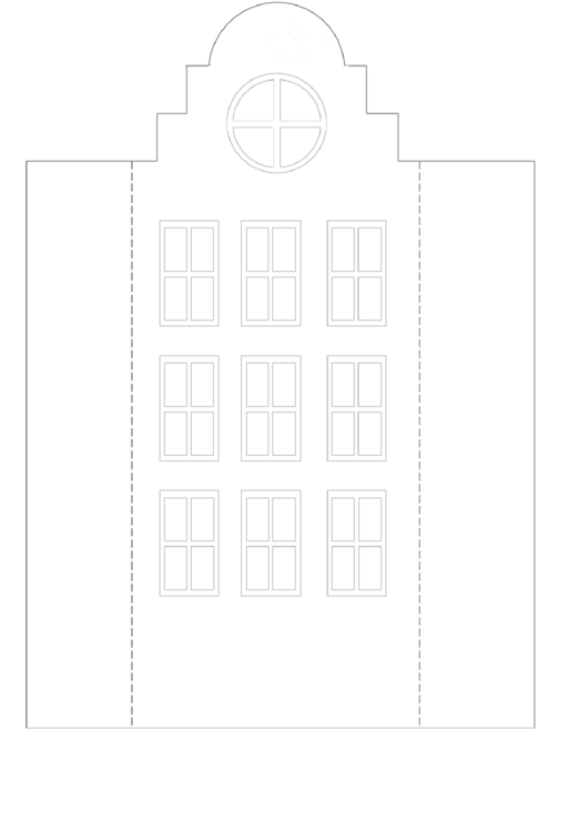 Foldable Dutch House Luminary Blank Template Printable pdf