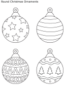 Round Christmas Ornament Templates