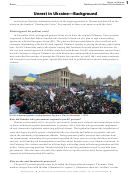 Unrest In Ukraine Background Unrest In Ukraine