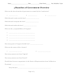 3 Branches Of Government Overview Printable pdf