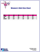 Lady Tutu Women's Shirt Size Chart
