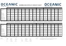 Oceanic Membrane Drysuit Sizing Chart