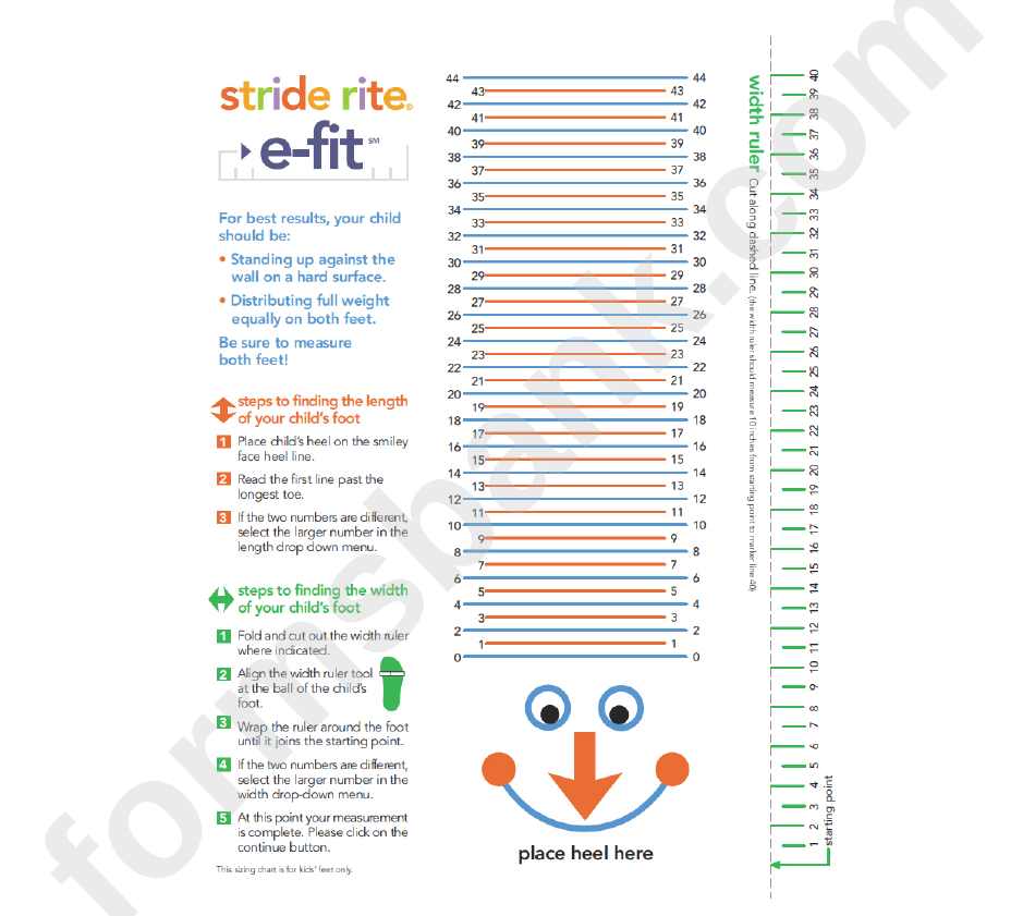 Stride Rite Size Chart