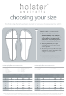 Holster Shoe Size Chart