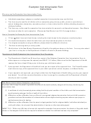 Certificate Of Exemption From School/daycare Immunization Requirements Template Printable pdf
