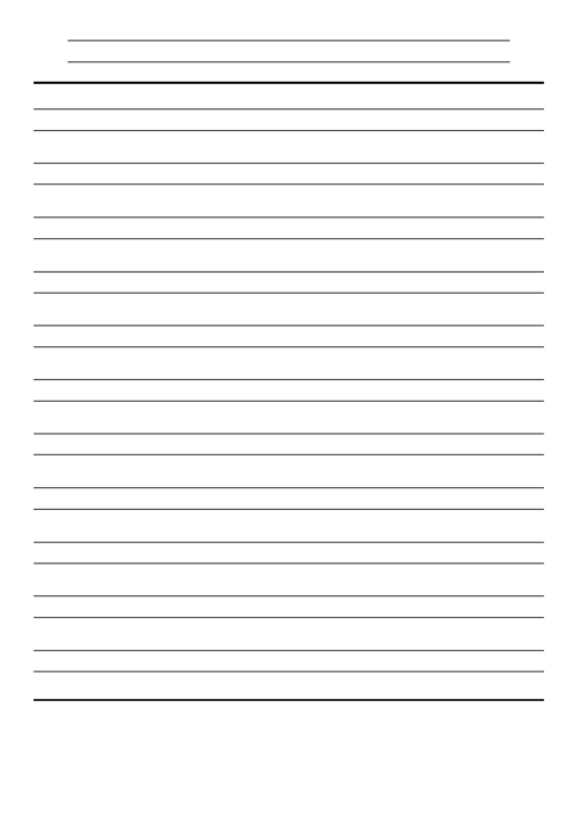 Handwriting - Thick Lines Printable pdf