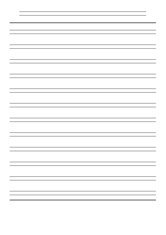 Handwriting - Thin Lines Printable pdf