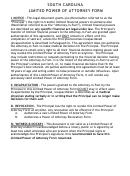South Carolina Limited Financial Power Of Attorney Form Printable pdf