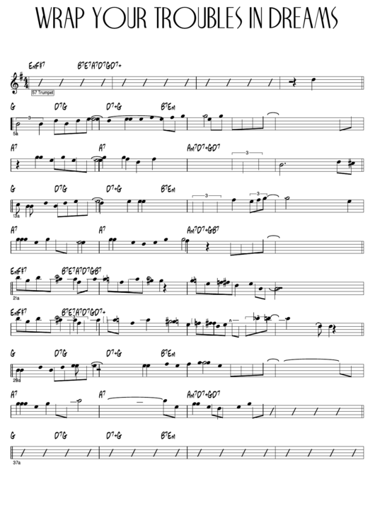 Wrap Your Troubles In Dreams Sheet Music Printable pdf