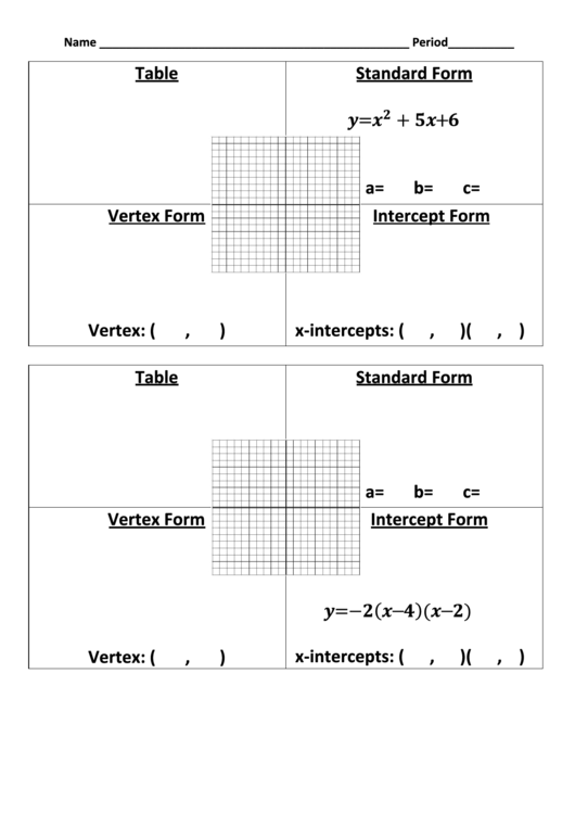 Standard Form Worksheet Printable pdf
