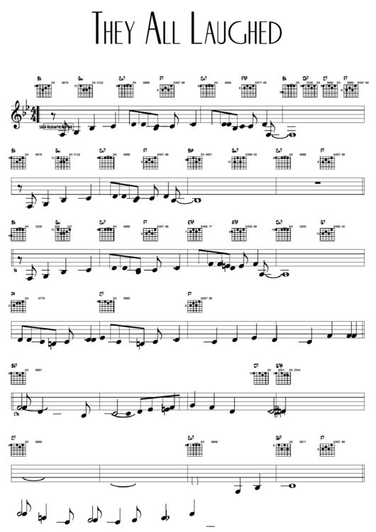 They All Laughed Sheet Music Printable pdf