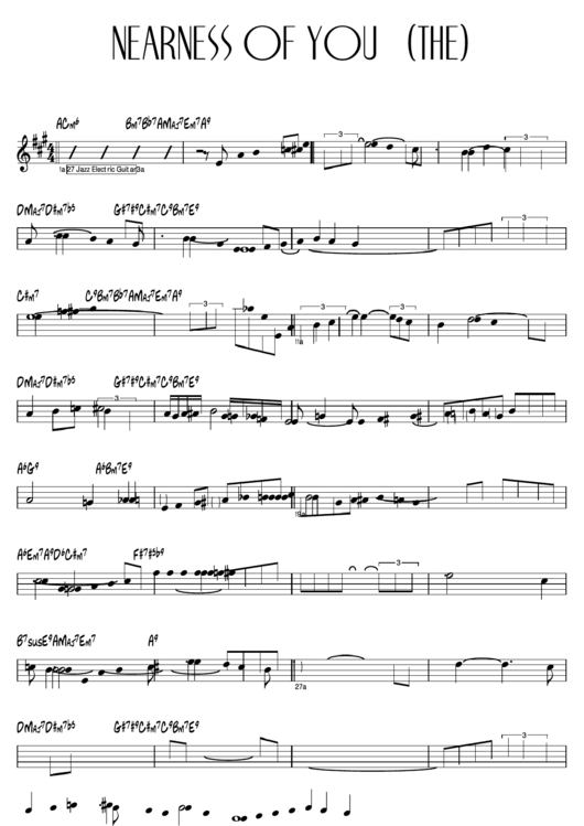 Nearness Of You (The) Sheet Music Printable pdf