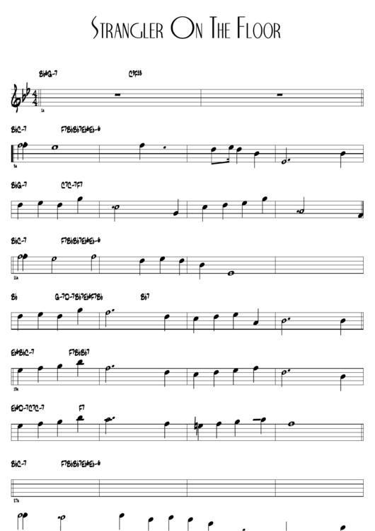 Strangler On The Floor Sheet Music Printable pdf