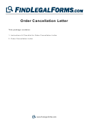 Order Cancellation Letter