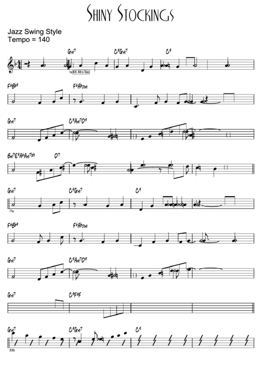 Shiny Stockings Sheet Music Printable pdf