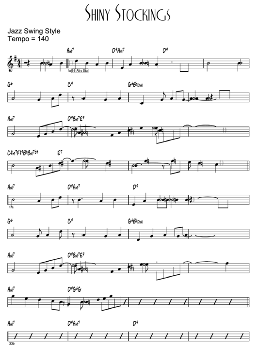 Shiny Stockings Sheet Music Printable pdf